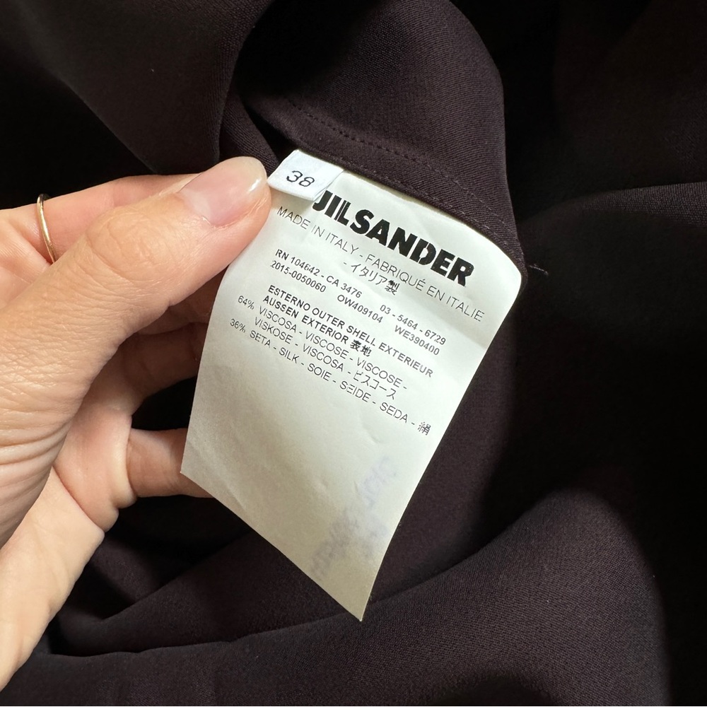 Jil Sander Brown Open Side Midi Dress View 5